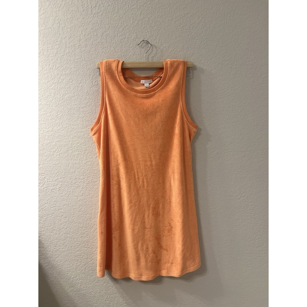 Beyond Yoga OUT OF TOWN Dress Terry Sleeveless Mini WOMEN‎ M ORANGE DREAM